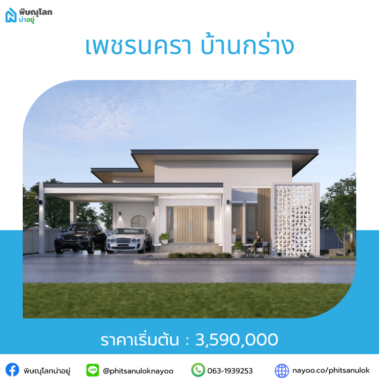 รวมโครงการบ้านราคาไม่เกิน 5 ลบ. ในโซนยอดฮิต พิษณุโลก