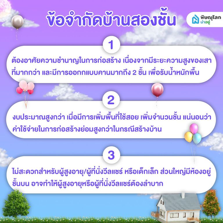 เลือกบ้านชั้นเดียวหรือบ้านสองชั้นแบบไหนเหมาะกับใคร? แบบไหนดีกว่ากัน?