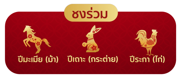 ปีชงร่วม 2569 มีปีนักษัตรอะไรบ้าง?