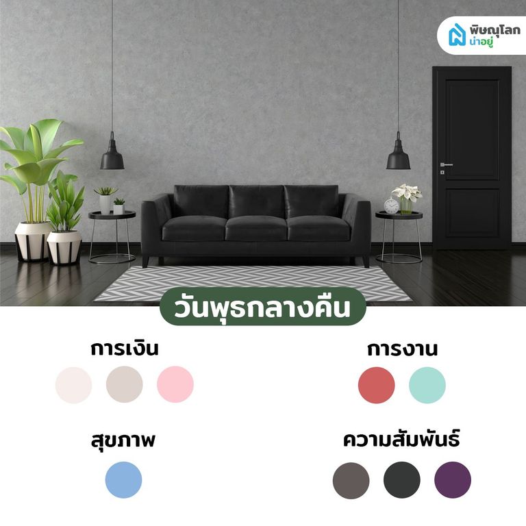 สีถูกโฉลกคนเกิดวันพุธ (กลางคืน)