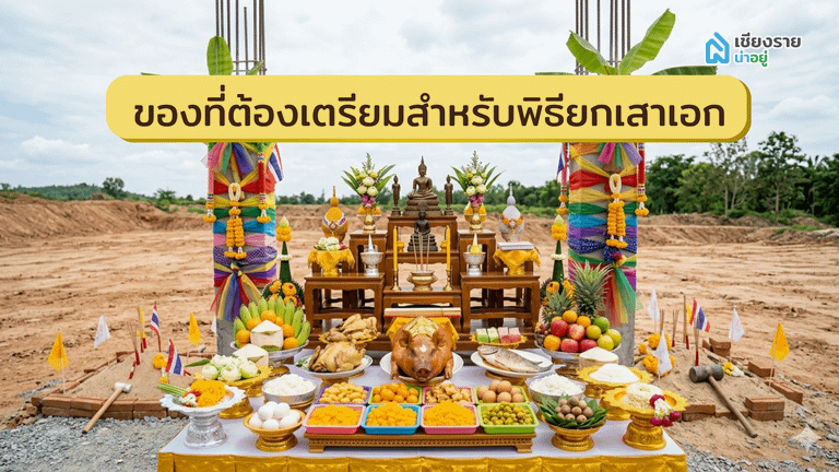 ของที่ต้องเตรียม สำหรับพิธียกเสาเอก